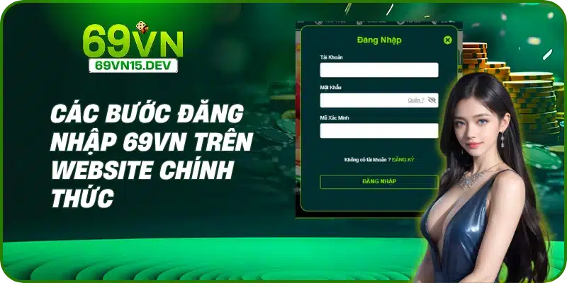 Các bước đăng nhập 69VN trên website chính thức